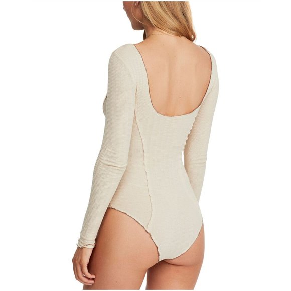 SOLD - Free People Nikita Scoop Ruffled Bodysuit S - Picture 3 of 4